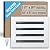 FA-STAR Clean Modern AC Vent Cover 10 x 8 (Duct Opening Cutout) - Decorative White Air Vent - Standard Linear Slot Diffuser - Register Grille for Ceiling, Walls & Floors - All Aluminium