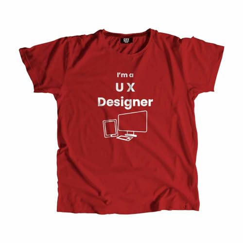T-shirt UX Designer pour le bureau et les meetups tech vêtement créatif rouge