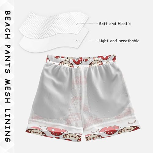 Red Mushrooms Boys Swim Trunks Toddler Shorts Swimwear Boardshorts4