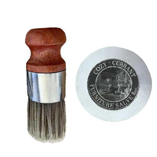 Furniture and Leather Salve with Palm Brush - All‑Natural Conditioner, Moisturizer & Restorer for Leather, Wood & Vinyl