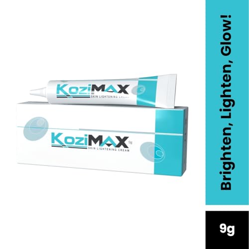 Kozimax Skin Brightening Cream 9g Pack of 4 | Helps Reduce Dark Spots, Pigmentation & Uneven Skin Tone | Lightweight, Fast Absorbing Formula | With Kojic Acid Dipalmitate, Vitamin C & Arbutin