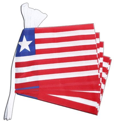 Guirlande drapeau Libéria Digni 5,9 m pour célébrer l'indépendance