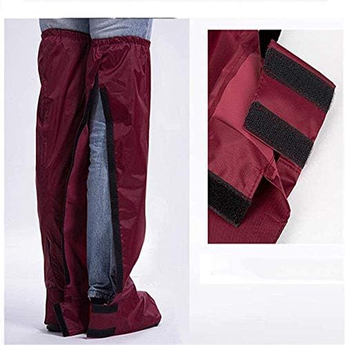 Waterproof Silicone Shoe Covers for Motorcycle Riding, Rain Pants Gaiters, Durable Half Body Protection, Size D (X-Large), Color B, Essential Riding Equipment