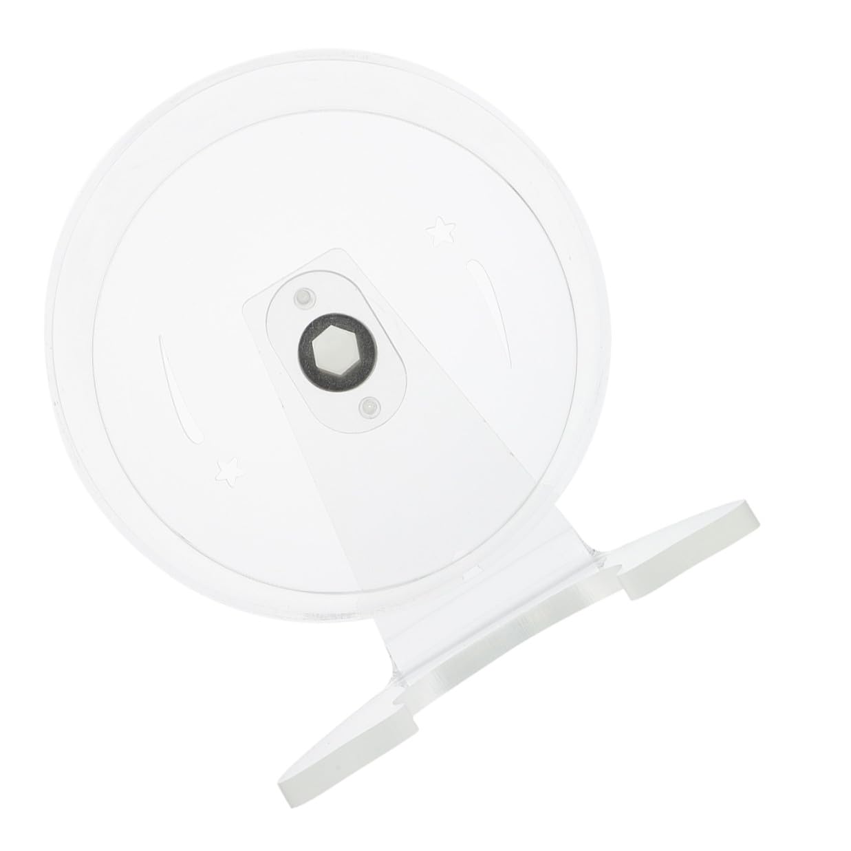 ARTIBETTER Rueda para Hámster con Soporte Rueda de Ejercicio Silenciosa y Transparente para Mascotas Pequeñas Fácil Instalación y Diseño Duradero para Jaulas Variadas