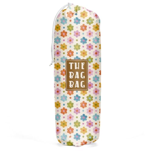 Flower Grocery Bag Organizer - Plastic Bag Holders for Kitchen, Pantry, Laundry Room - Home Decor Gifts