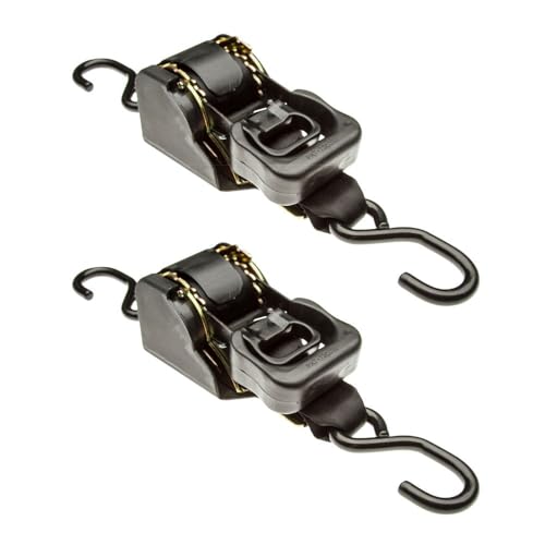 (2) 10 ft. Retractable Tie-Down Ratchet Straps