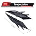 Foelony 2 PCS Car Fender Side Vent Stickers, 3D Anti-Collision Vehicle Side Wing Decals, Sporty Side Vent Edge Wing-Shaped Design Stickers, Universal for Most Cars (Black)