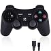 AUGEX PS3 Controller-Wireless Gaming Controller, PS3 Double Vibration Game Controller With Upgrade Sixaxis And High-Precision Joystick For Playstation 3 (AUGEX White）