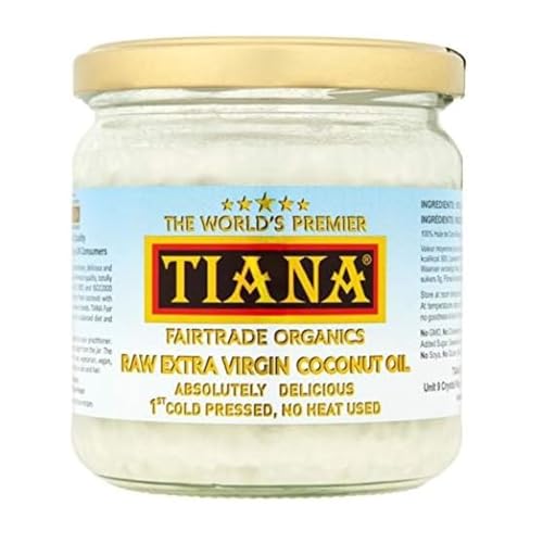 Image of Raw Extra Virgin Coconut Oil 350ml (Pack of 2) – Organic, First Cold-Pressed & Unrefined – Pure Coconut Oil for Cooking, Skin & Hair – Vegan, Keto & Fairtrade – TIANA