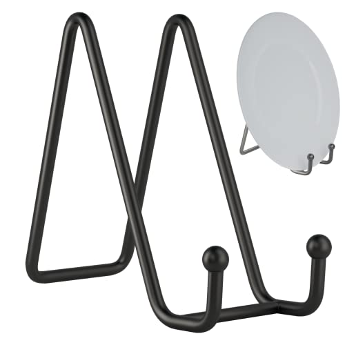 Petiy Beauty 2 Pack 6 Inch Plate Stands For Display, Black Iron Plate Holder Display Stand, Metal Frame Holder Stand For Picture, Decorative Plate Dish, Book, Photo Easel And Tabletop Artistic Work #TOP4