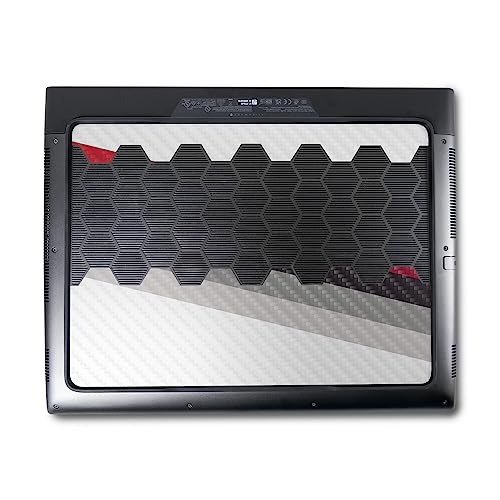 Image of MightySkins Carbon Fiber Skin Compatible With Alienware M18 R1 (2023) Full Wrap Kit - Slant Stripes | Protective, Durable Textured Carbon Fiber Finish | Easy To Apply & Change Styles | Made in the USA