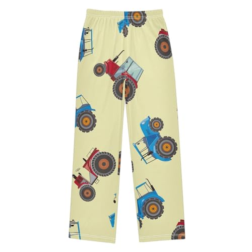 Blue Red Tractor Boys Pants Boys Athletic Pants Long Pant for Boywith Pockets Wide-Leg Size 6-14Y