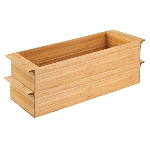 image for InterDesign iDesig Formbu Wood Tabletop Storage Handles, Wooden Organi