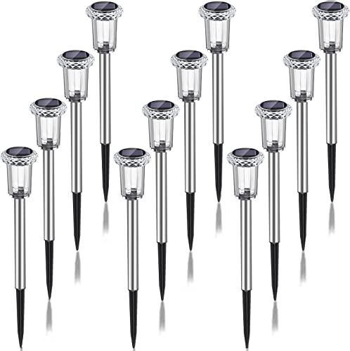 Auting Lampe Solaire Extérieur, [12 Pack] Blanc Chaud Solaire Extérieur LED ,Eclairage Solaire Exterieur Étanche IP65 Solaire Extérieur Pour Chemins Pelouse Automatique Rechargeable Cover