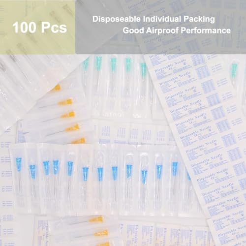 100 Pack 18 Gauge 1 inch, Luer Lock Industrial Dispensing Accessories, Individual Package - Thumbnail 2