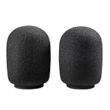 YUSHU - Filtro parabrisas micrófono esponja cubierta de espuma, compatible con SHURE, para PGA27 micrófono reemplazo negro esponja cubierta
