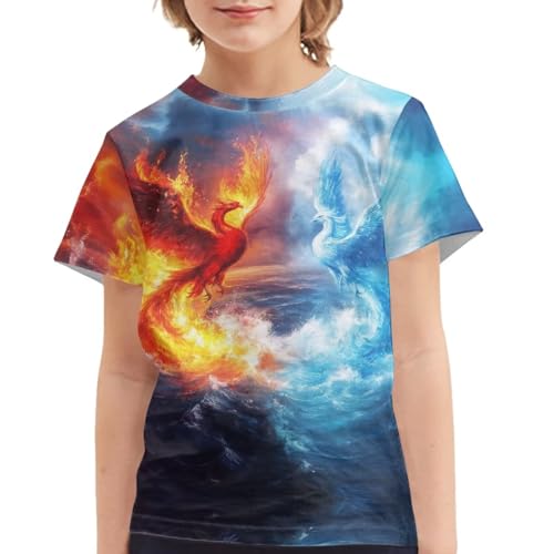 Image of Kids Graphic T-Shirt Boys Girls Novelty Tees Top Short Sleeve Shirts Summer Blouses 3-16
