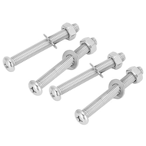 4 Sets Swimming Pool Ladder Bolts and Nuts Step Fastener Bolts Nut Underwater Ladder Replacement Parts 7mm