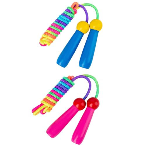 Generic Cuerda para Saltar Infantil de Madera Ligera y Ajustable, 2 Piezas para Ejercicio Fitness y Entrenamiento Deportivo