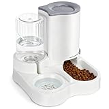 Nobleza - Comedero Bebedero Automático para Gatos 2 en 1 - Dispensador de Alimento 2.2L y Agua 1L， Diseño Antiderrames y Anticaspa para Mascotas Pequeñas/Medianas， Fácil de Limpiar y Recargar
