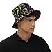 Glow in Dark Splatter Neon Bucket Hats Sun Beach Hat Summer Fashion Fisherman Cap Outdoor for Women Men Travel