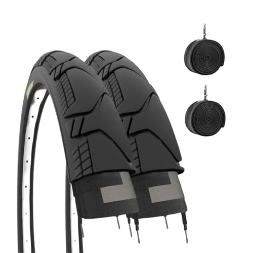 2 Copertoni 700x45C (29 x 1.75) + Camere Pneumatici Demi Slick Gravel Copertone Adulto Trekking Bike Mtb Ibrida