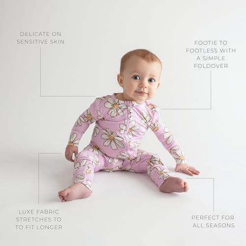 Image of Posh Peanut Convertible Baby Sleepers - Footless Baby Pajamas with 2 Way Zipper for Easy Diaper Changes
