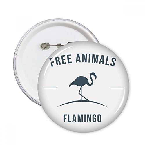 Pins badge bouton silhouette flamant rose bleu DIYthinker 5pcs L