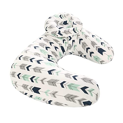 Image of Baby Breastfeeding Nursing Pillow for Moms, Machine Washable, Nursing Pillow with Cotton Removable Cover for Breast and Bottle Feeding (Arrow)