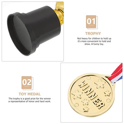 BESPORTBLE 1 Conjunto De Troféu De Prêmio De Polegar E Medalhas De Prêmio Troféu Infantil Medalha De
