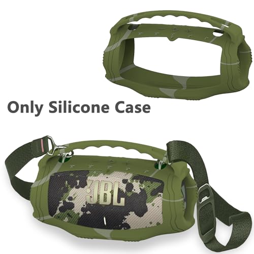 JCHPINE Silicone Cover Case for JBL Xtreme 4 Portable Bluetooth Speaker, Protective Skin Holder for JBL Xtreme 4 Portable Bluetooth Speaker Accessories (Only Case) (Camouflage)