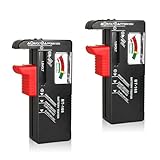 WUJUN 2 Stück Analoger Batterietester Multi Size Batterieprüfer für AA AAA C D 9V 1,5V Knopfzellenbatterien (benötigt keine Batterie für den Betrieb) (1)