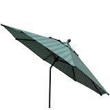 Comfort Classics Inc. 9ft. Market Umbrella, Crank Lift, Push Button Tilt, 8 Ribs -Plus Free Protecti