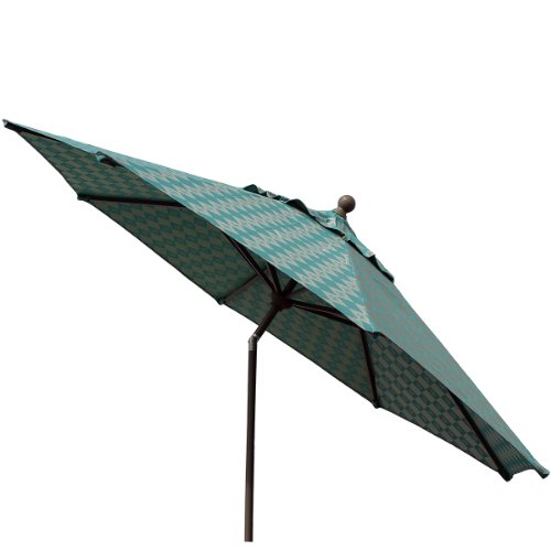Comfort Classics Inc. 9Ft. Market Umbrella, Crank Lift, Push Button Tilt, 8 Ribs -Plus Free Protective Umbrella Cover #TOP4