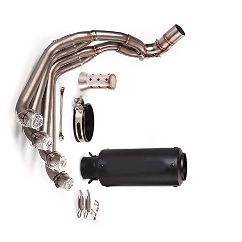 オートバイの排気システムフロントリンクパイプスリップオンマフラーバッフラー DB キラーに適合するCB650F CB650R CBR650 CBR650F 2014 2015 2016 2017 2018 2019 2020