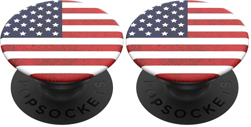 PopSockets USA PopGrip with expanding kickstand, Flag (pack of 2)