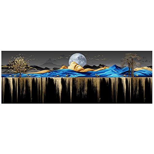Affiches nordiques Golden Tree Cerf pour décorer un salon moderne et chaleureux