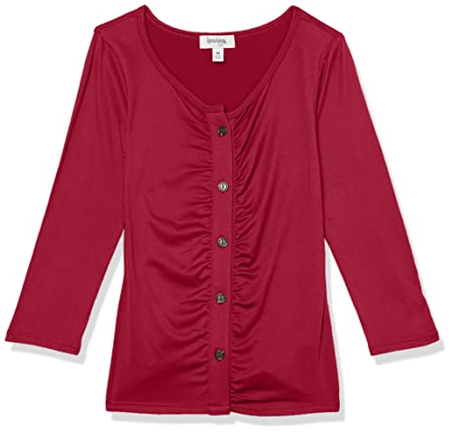 Image of Speechless Girls' Long Sleeve Ruched Button Up Top