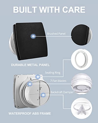 Myghko Exhaust Fan, Ultra Silent Kitchen Bathroom Exhaust Fan With Anti-Backflow Check Valve, 4 Inch Window Exhaust Fan Ventilation Fan Ceiling Wall Fan Extractor Blower Household Ventilation Fan #TOP2