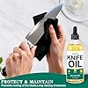 Knife Blade Oil Rust Eraser Kit,6 PCS Include Knife Sharpener,Refillable Spray Bottle for Preventing Rust,Maintenance Oil (3.4 oz) for Carbon Steel,Cleaning,Protection and Lubricant Care Set #3