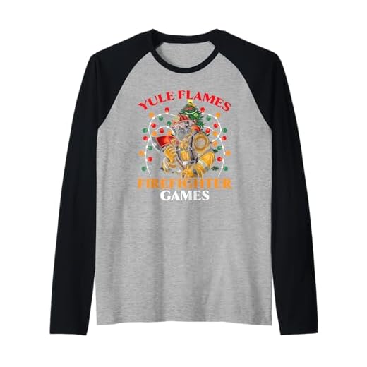 Yule Flames Feuerwehrspiele, Feuerwehrspiele, Weihnachten Raglan