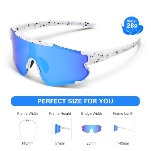 Image of Fanshen Polarized Sports Sunglasses for Men Women, UV Protection Sun Glasses for Cycling, Running, Fishing