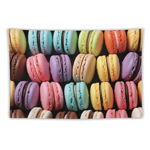 Tapisserie murale macaron pour chambre ado déco suspendue esthétique et colorée