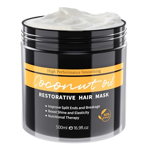 Hair Mask for Dry Damaged Hair, Keratin Hair, Deep Conditioning Hydrating for Coloured Hair, Coconut Oil Hair mask for Women with Curly Hair 500ML Hair Mask for Dry Damaged Hair, Keratin Hair, Deep Conditioning Hydrating for Coloured Hair, Coconut Oil Hair mask for Women with Curly Hair 500ML