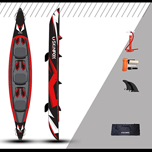 SKINFOX Red KAJAK-2 - Picaporte para personas (385 x 85 cm), diseño de canoa Cover