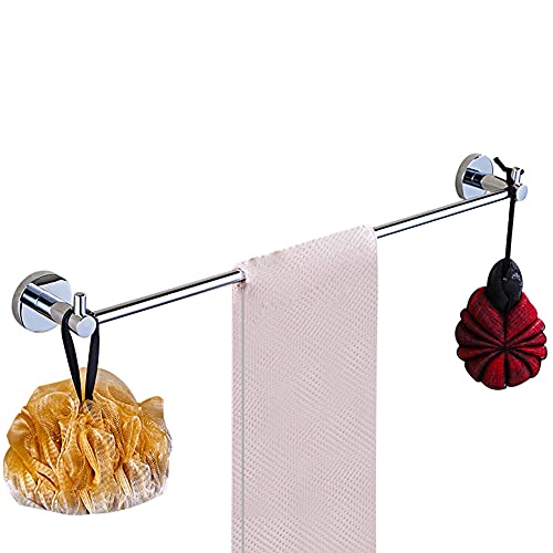 Porte-serviettes cuisine et salle de bain mural argenté en cuivre 600mm sans percer