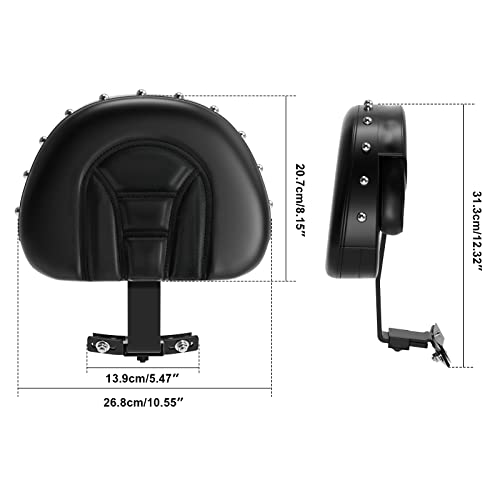 Respaldo pad Topteng de piloto para asiento de moto Harley Fat Boy 07-17 2