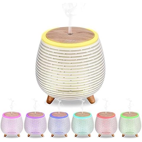 Humidificador eléctrico de aceites esenciales Ckeyin con 7 lámparas de colores Cover