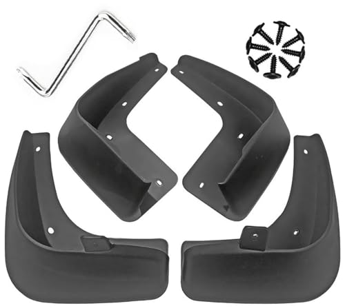 Image of Mud Flaps Guards Fit for 2006-2011 Chevrolet Epica, Front & Rear Splash Guards Accessories - 4 Pc, Black