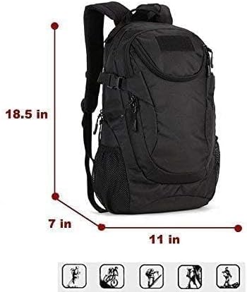4. Bild von VINBAGGE Rucksack Molle Taktische Motorrad Wanderrucksack Outdoor Wasserdicht Trekkingrucksack 25L Campus Jagdrucksack Schulrucksack Jungen Daypack für Herren Damen Schwarz